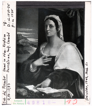 Vorschaubild Sebastiano del Piombo: Dame in römischen Kostüm. Barcelona, Sammlung Cambò 